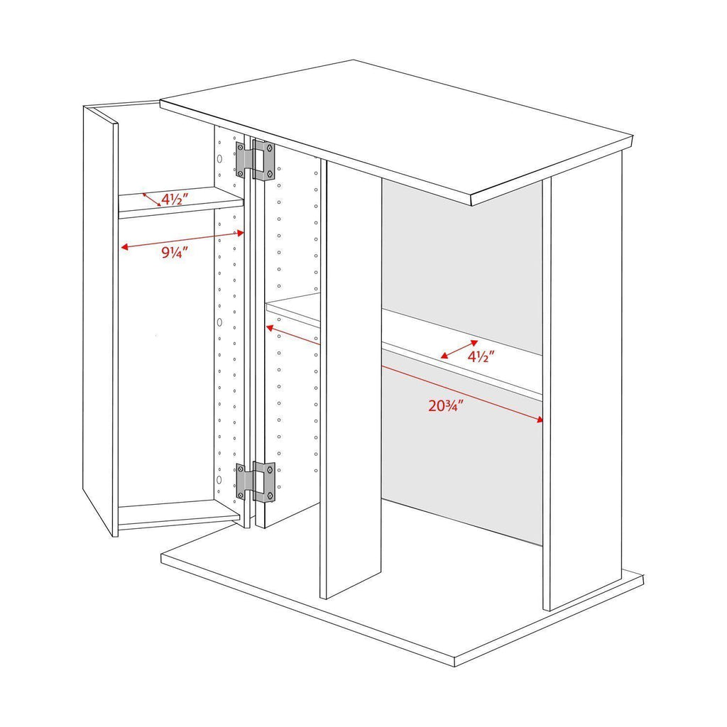 Locking Media Storage Cabinet, Black T9036