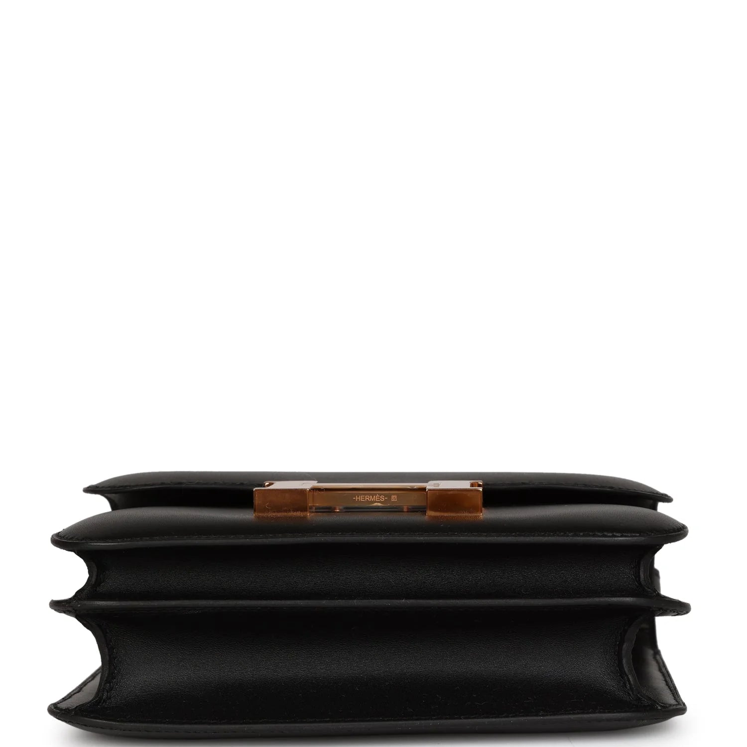 Constance 18 Black Leather Bag with Rose Gold Hardware P908015