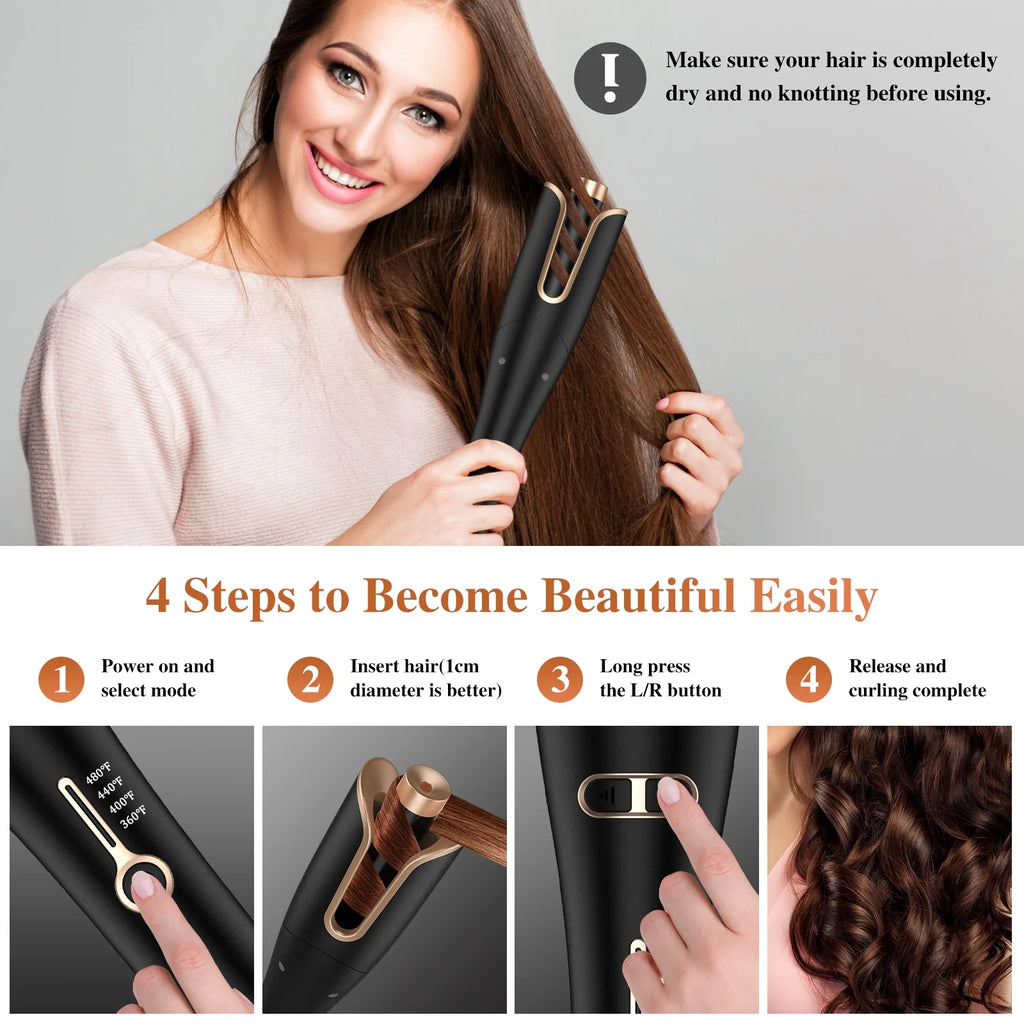 Curling Iron with 1" Rotating Barrel and 4 Temperatures Y626354