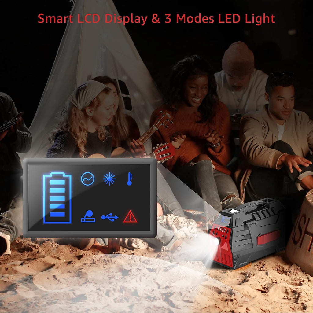 Portable Power Station 296Wh Solar Generator with 110V AC Outlet R51986
