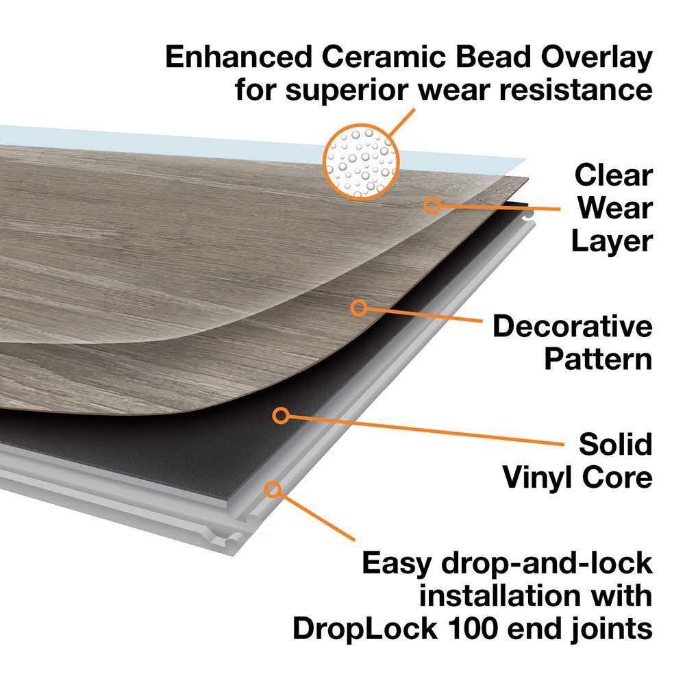 Luxury Vinyl Plank Flooring 7.5 in. x 47.6 in. Y3738