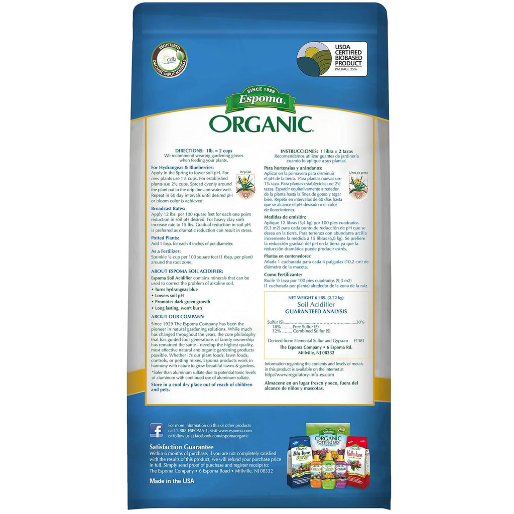 Organic Soil Acidifier 6 Lb. I321635
