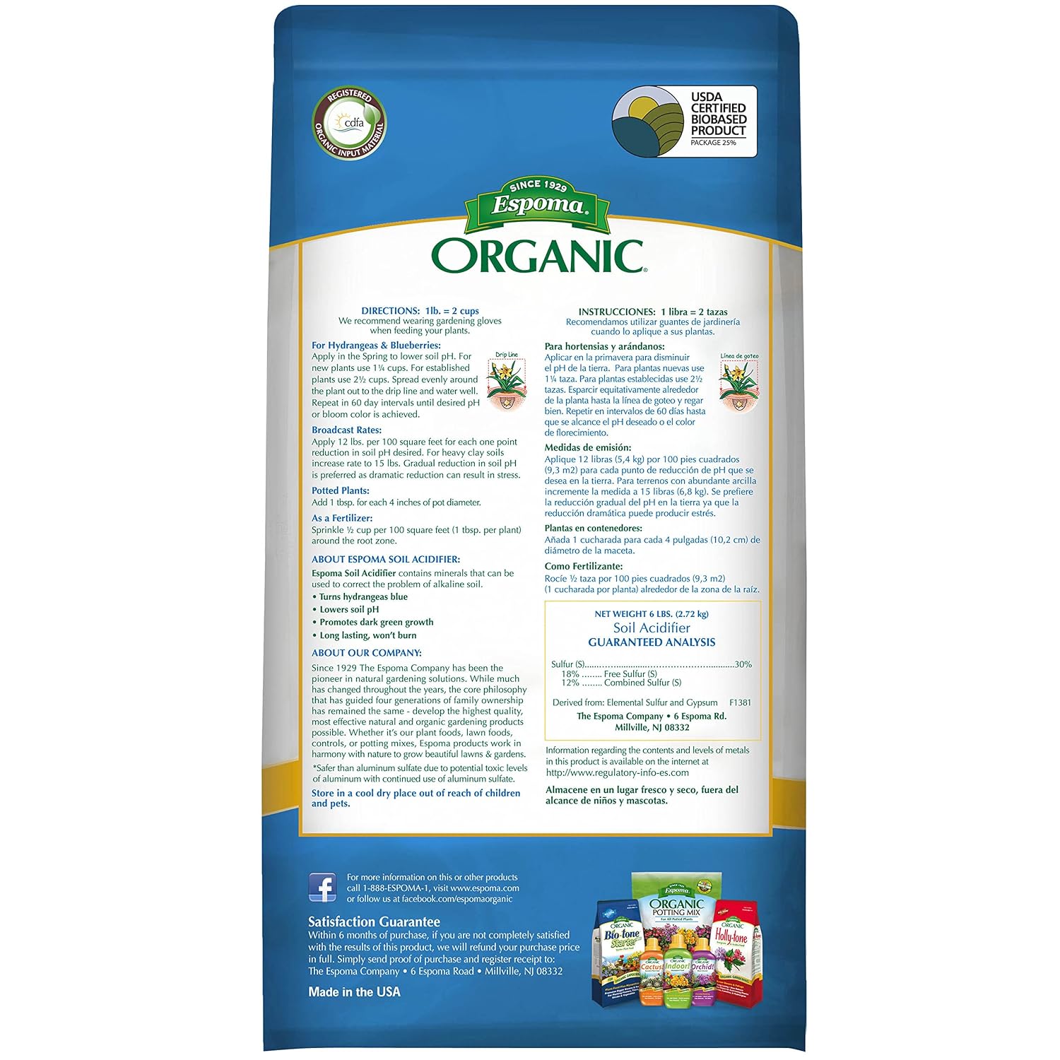 Organic Soil Acidifier 6 Lb. I321635