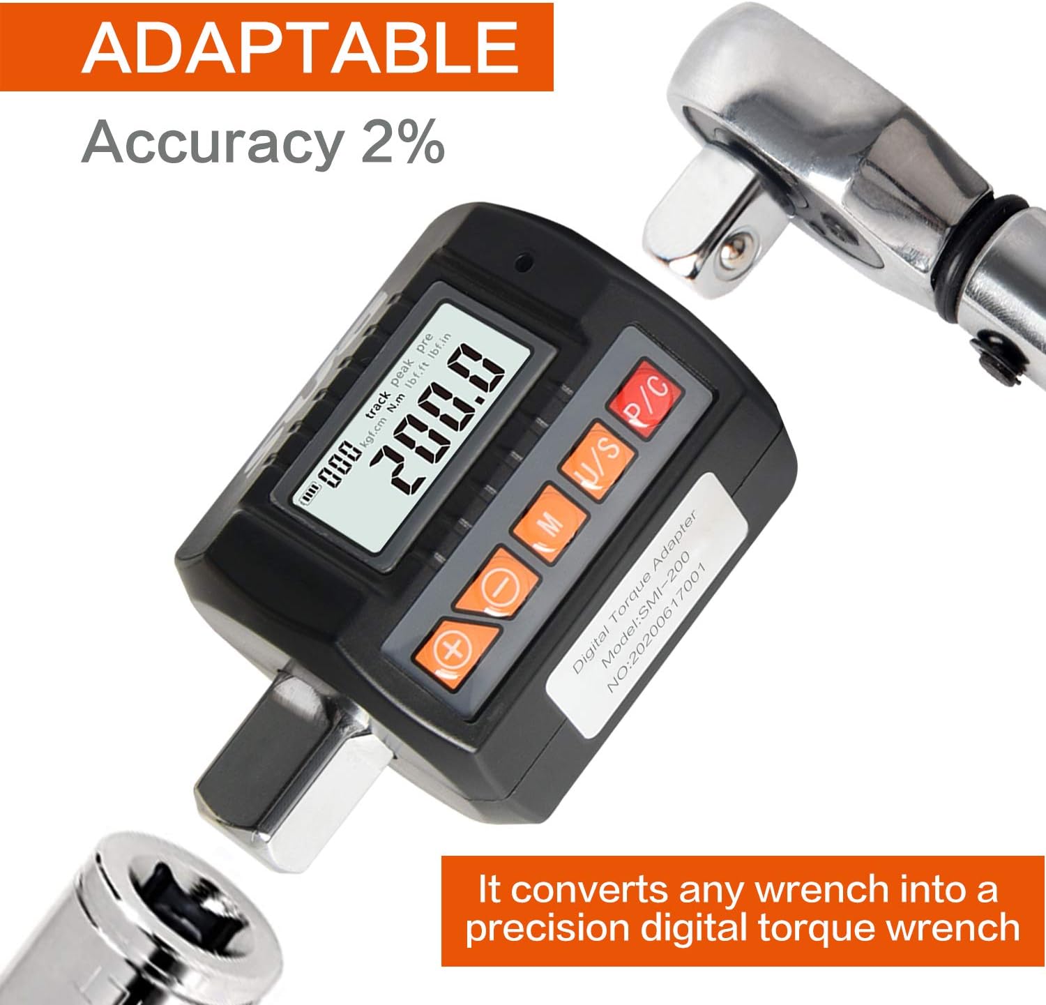Torque Adapter 1/2" Drive 200Nm with Buzzer and Backlight N163693