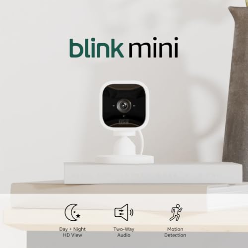 Compact indoor plug-in smart security camera, 1080p HD, night vision, motion detection, two-way audio, 2 cameras K8145