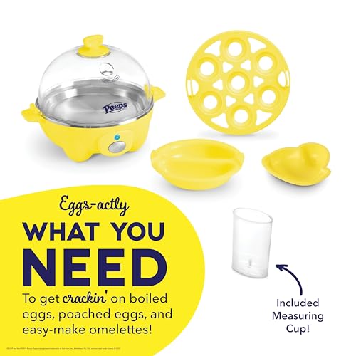 Rapid Egg Cooker for 6 Eggs, Hard Boiled, Poached, Scrambled, or Omelets, Auto Shut Off, Black G6815