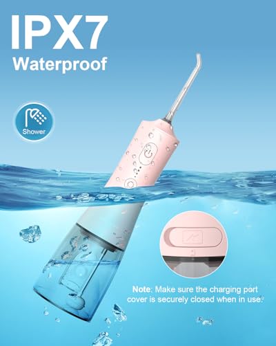 Cordless Water Flosser 300ml Rechargeable Oral Irrigator with 4 Modes and 4 Jet Tips D7941