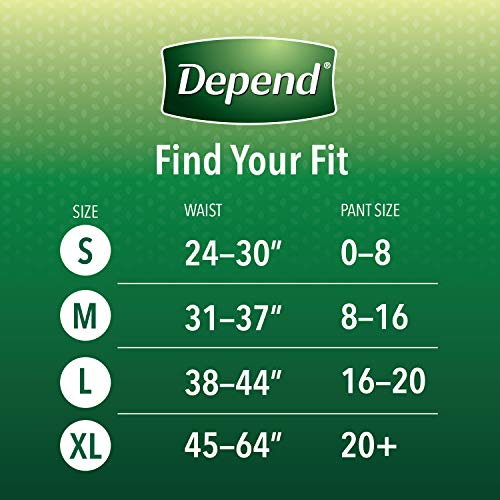 Incontinence Underwear for Women, Disposable, Maximum Absorbency, Large, 52 Count H7940