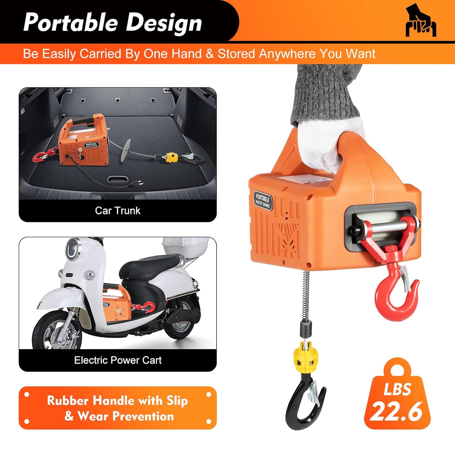 Electric Hoist Winch 660LBS 110V with Remote Control Q89105