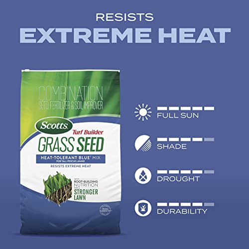 Heat-Tolerant Tall Fescue Grass Seed Mix with Fertilizer, 2.4 lbs G3272