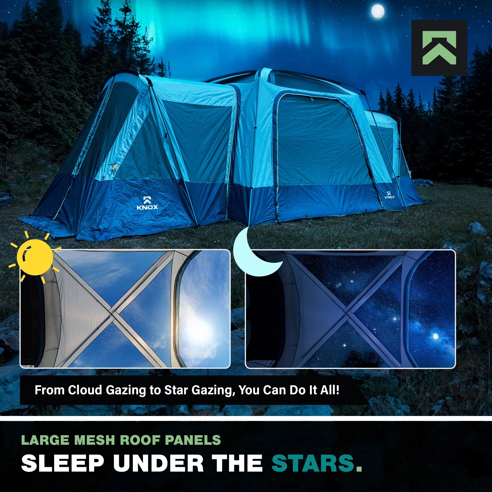 10-Person SUV Tent for Camping with 2 Screen Rooms H736976