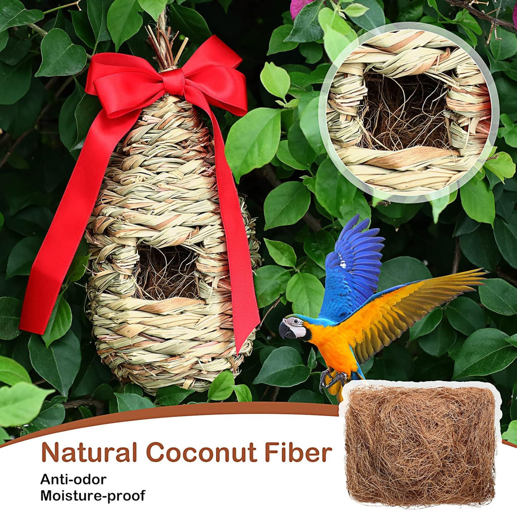 Hummingbird Nest House for Outside Hanging with Coconut Fiber A13704