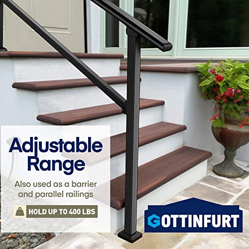 Outdoor Steps Handrail with Installation Kit for 1-3 Steps U2778