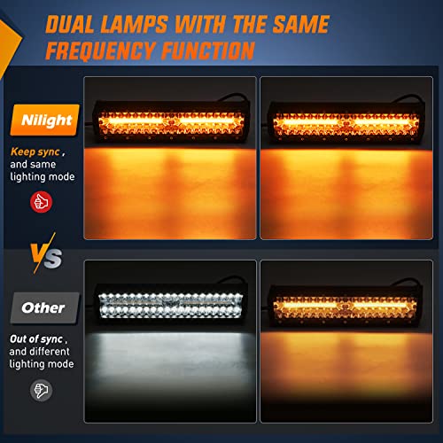 LED Light Bar 12 Inch 300W Spot Flood Combo with 2 Pcs 4 Inch 60W LED Pods and Wiring Harness for Trucks SUV ATV K65797