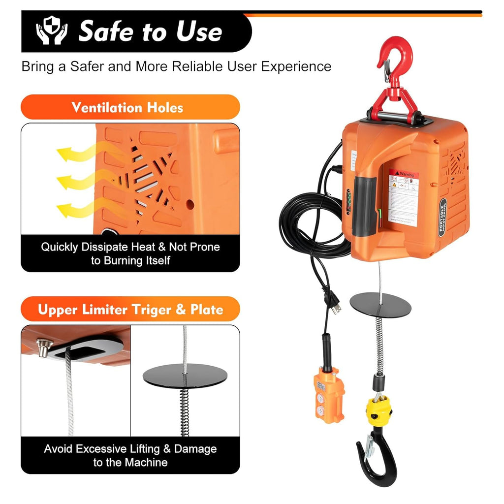 Electric Hoist Winch 660LBS 110V with Remote Control Q89105
