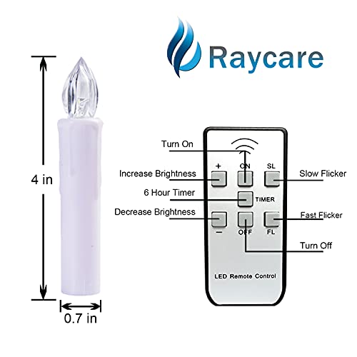 Battery Operated Taper Candle Lights with Remote, Timer, Warm White Flickering A5699