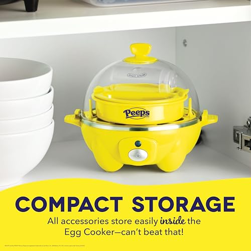 Rapid Egg Cooker for 6 Eggs, Hard Boiled, Poached, Scrambled, or Omelets, Auto Shut Off, Black G6815