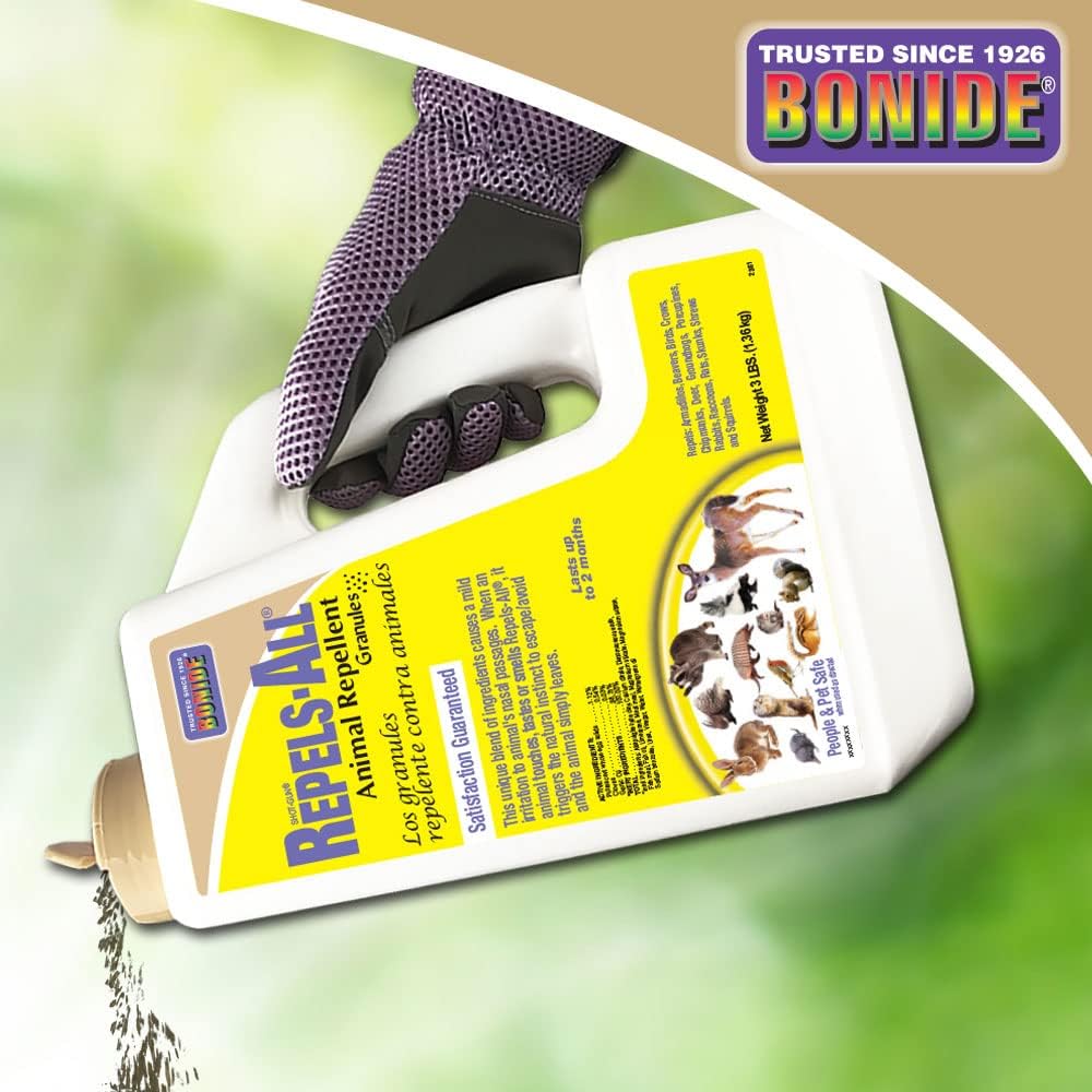 Animal Repellent Granules for Lawn & Garden, Deer and Rabbit Deterrent, 3 lbs (Pack of 2) T87230