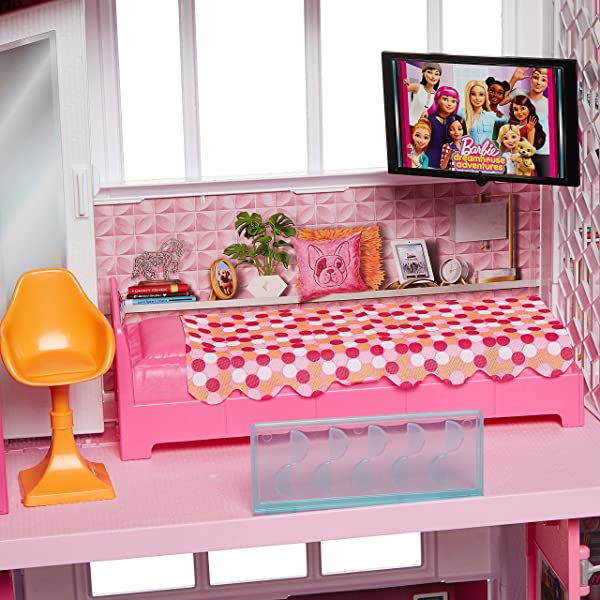 Dollhouse with Elevator, Pool, Slide and 70 Accessories N3872