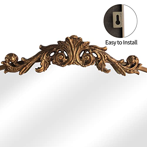 Vintage Arched Wall Mirror 24x36 D3829
