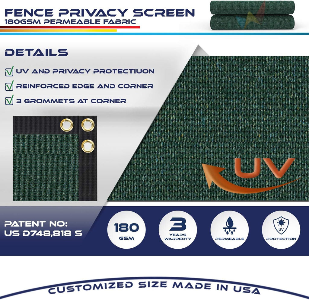 Fence Privacy Screen 15 x 27 ft, Heavy Duty Mesh Fabric Cover for Patio Garden Pool J9029