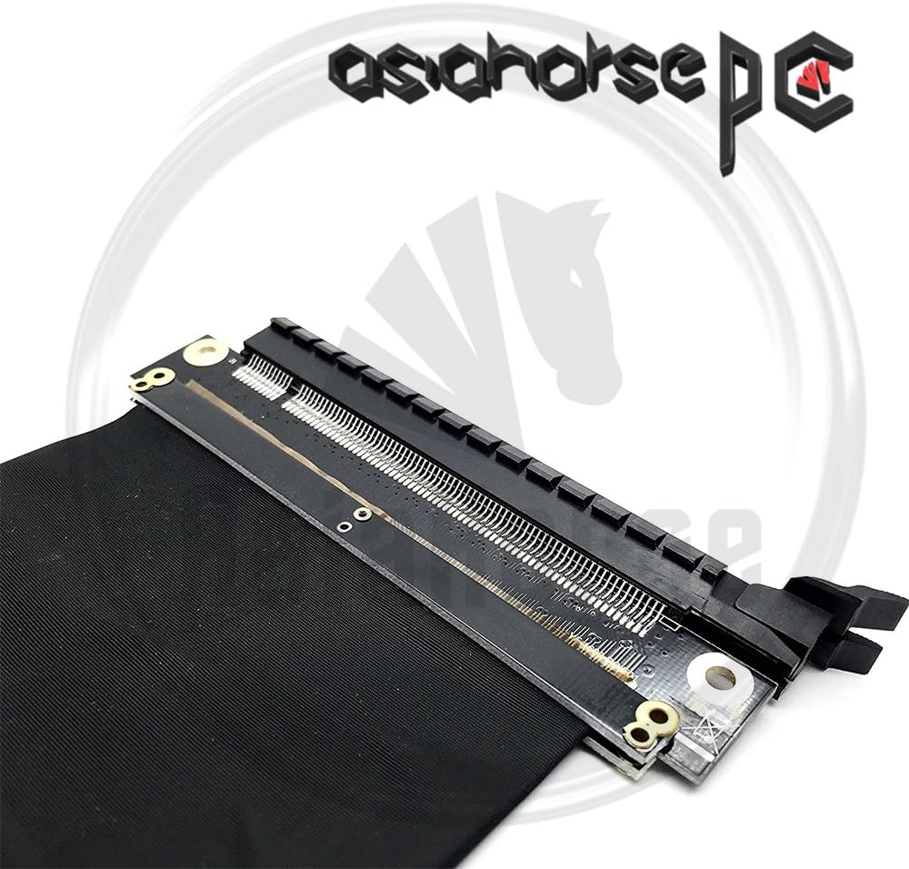 PCIE 4.0 16x Shielded Riser Cable for GPU Extension Card, Right Connector 20cm W3262