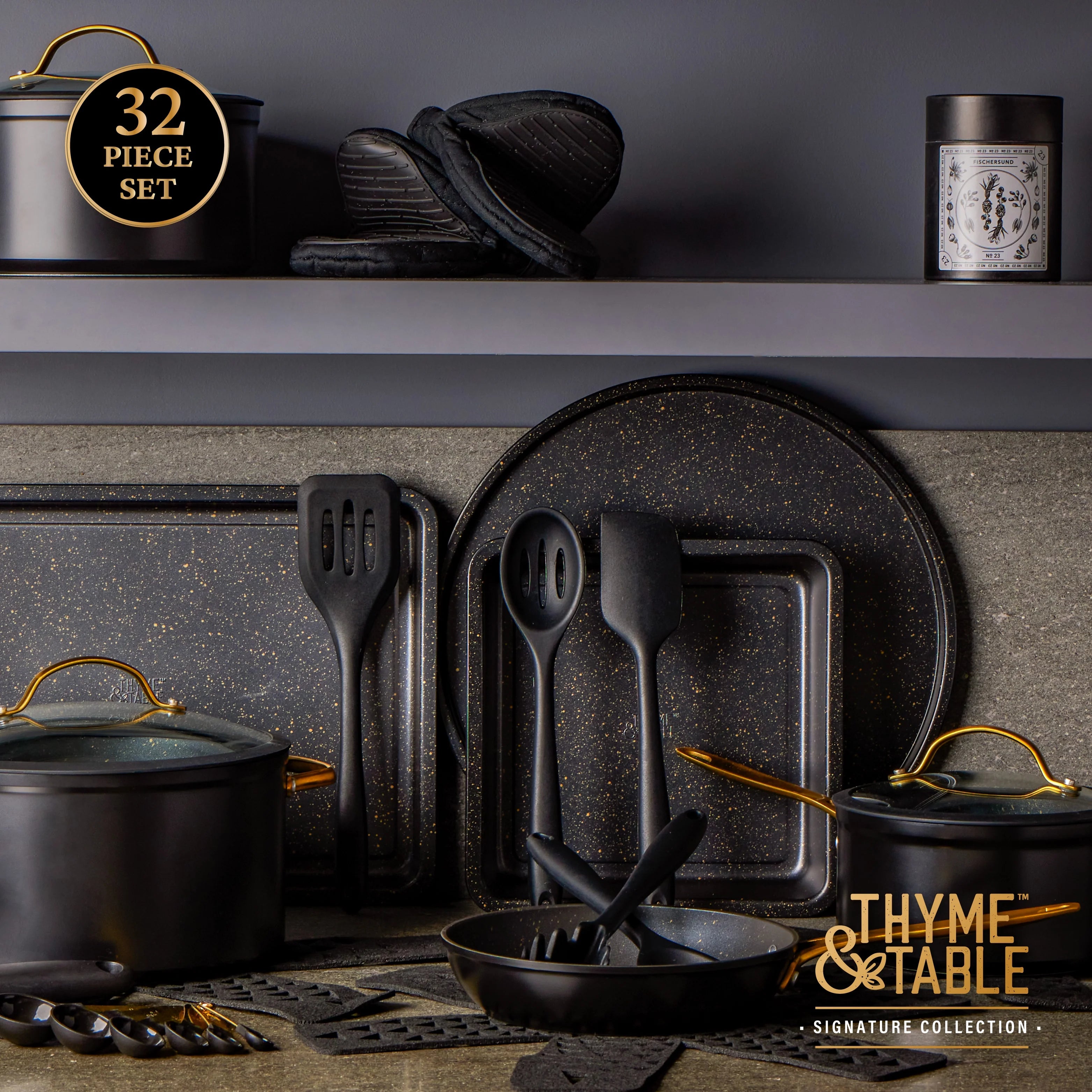 32-Piece Non-Stick Cookware & Bakeware Set, Black N76891