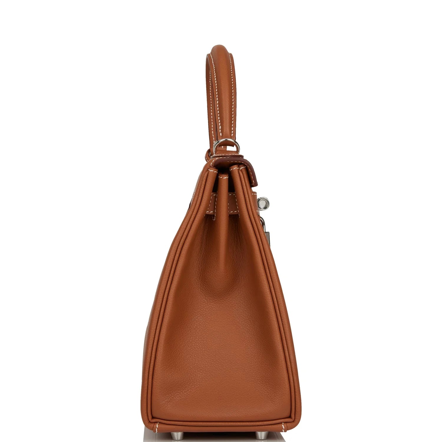 Kelly Retourne 28 Gold Evercolor Leather Handbag E1676