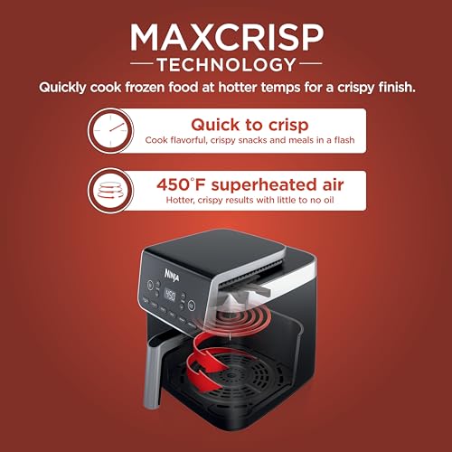Air Fryer 4-in-1 with 5 QT Capacity, Nonstick Basket & Crisper Plate V1873
