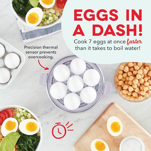 Rapid Egg Cooker for 6 Eggs, Hard Boiled, Poached, Scrambled, or Omelets, Auto Shut Off, Black G6815