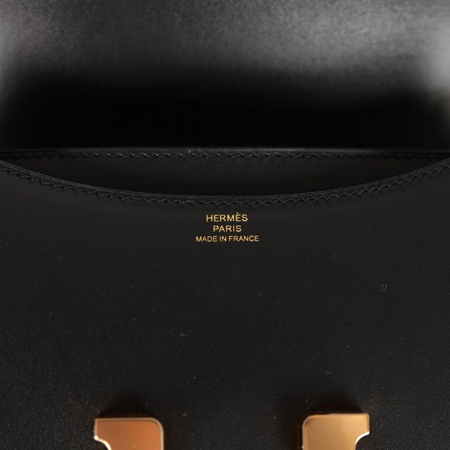 Constance 18 Black Leather Bag with Rose Gold Hardware P908015