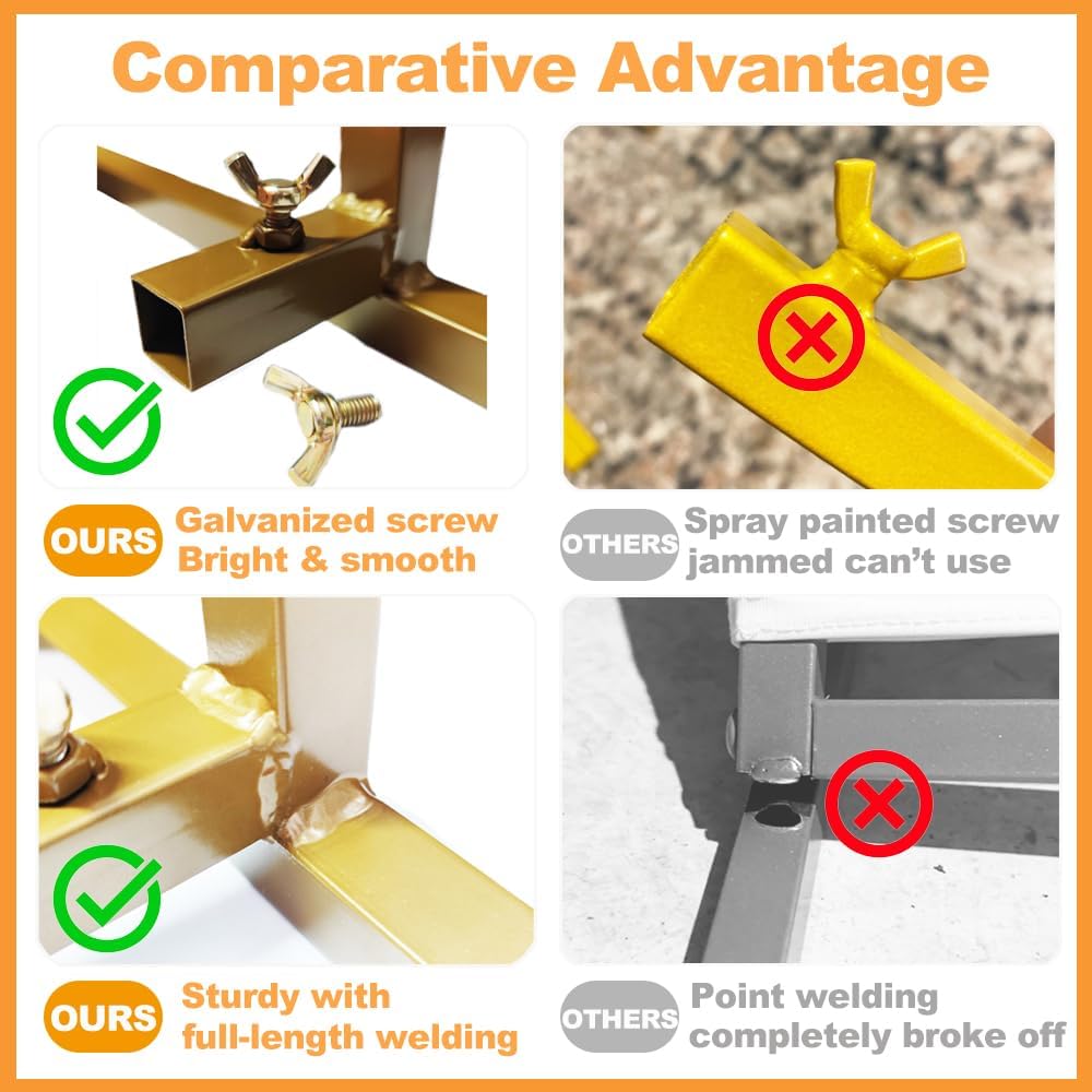 Metal Arch Backdrop Stand, Set of 2, 7 FT, Gold T8872