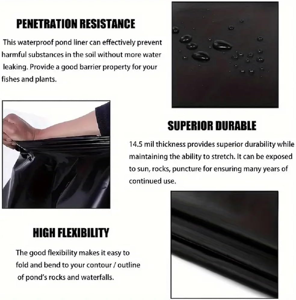 Pond Liner for Garden Streams Fountains Waterfall S883