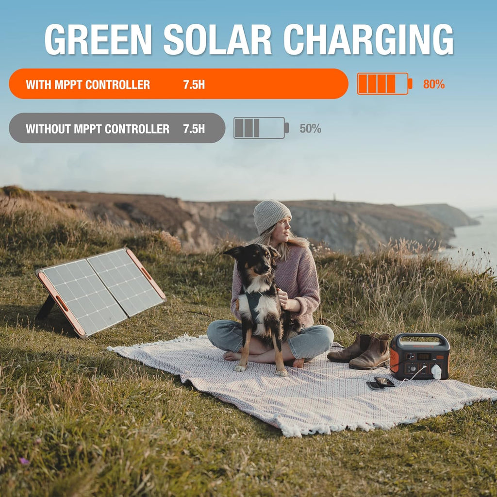 Portable Power Station 518Wh, 500W AC Outlet, Solar Generator for Camping and Road Trip Y472569