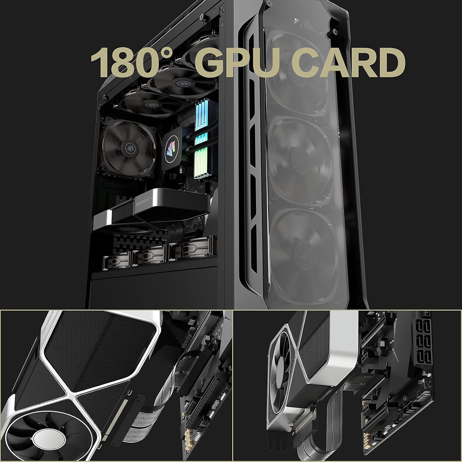 PCIE 4.0 16x Shielded Riser Cable for GPU Extension Card, Right Connector 20cm W3262