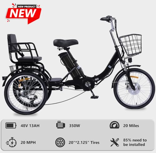 Adult Electric Tricycle 3 Wheel Bike Q8526