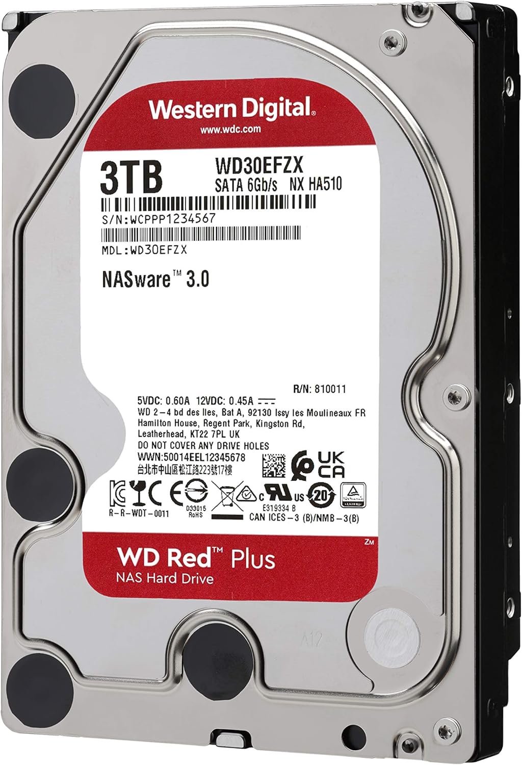 12TB NAS Internal Hard Drive HDD 7200 RPM SATA 6 GB/s CMR 512 MB Cache 3.5 P8157