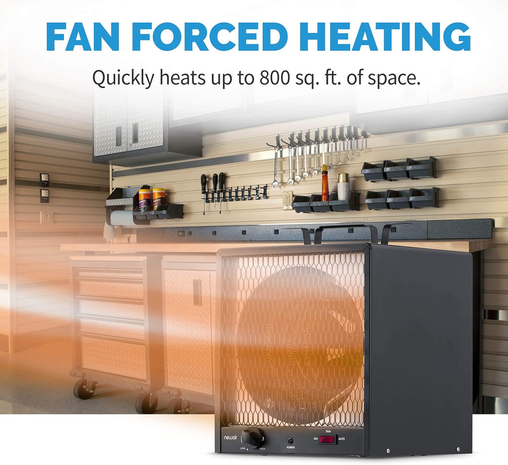 Portable Electric Garage Heater, 5600W, Heats up to 800 sq. ft. O9018