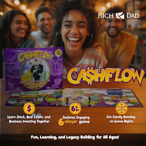 CASHFLOW Board Game, Educational Business & Finance Literacy Game for Family C579