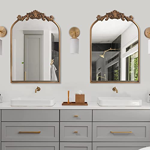 Vintage Arched Wall Mirror 24x36 D3829