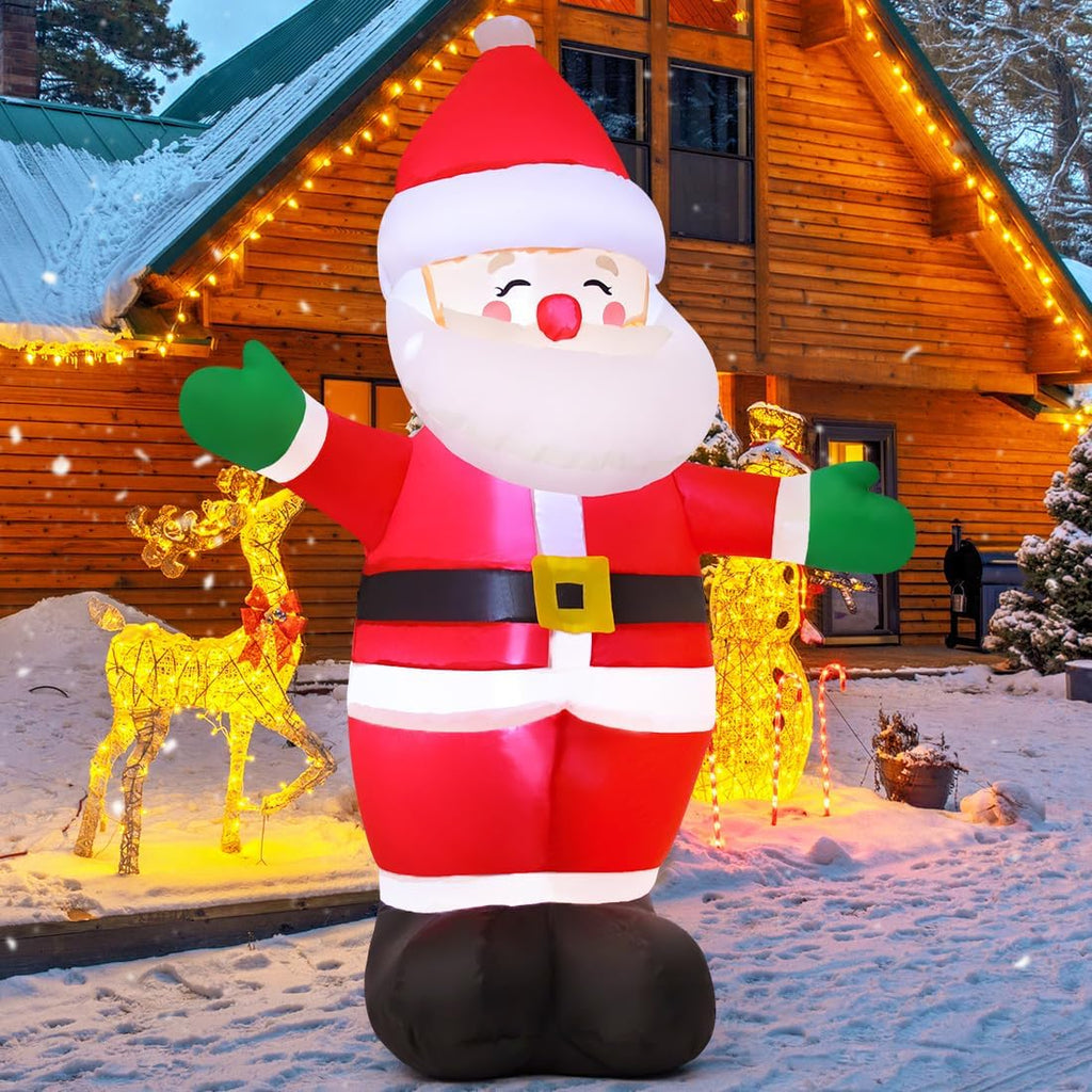5 FT Christmas Inflatables Santa Claus Outdoor Decorations with Built-in LEDs S6234