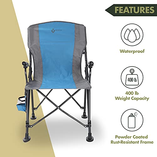 Heavy-Duty Folding Camping Quad Chair with Carrying Bag and Cup Holder F9543