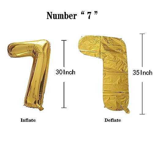 75 Balloon Numbers Gold Jumbo Number 57 Foil Mylar Balloons with Happy Birthday Banner for 75th Birthday Party Decorations A994