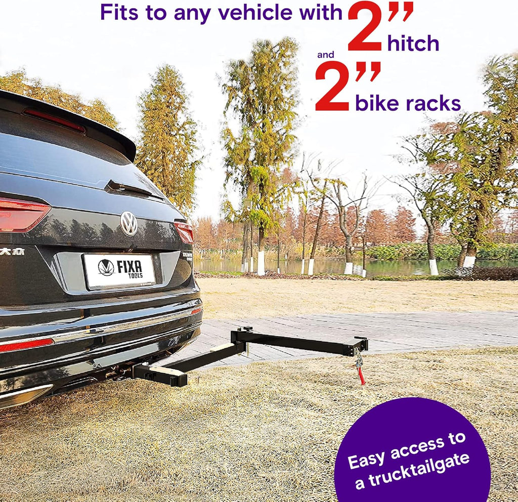 Bike Rack Adapter for 2" Hitch Receiver, Pivoting Arm R718
