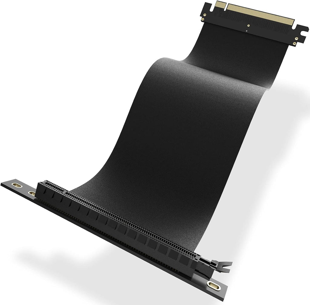 PCIE 4.0 16x Shielded Riser Cable for GPU Extension Card, Right Connector 20cm W3262