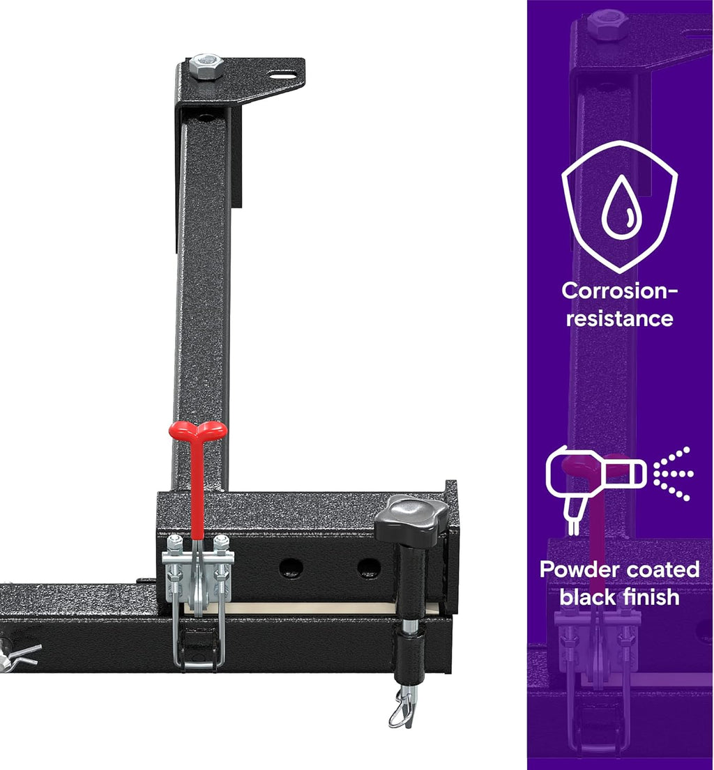 Bike Rack Adapter for 2" Hitch Receiver, Pivoting Arm R718