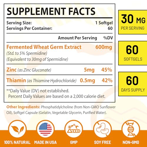 Liposomal Spermidine Supplement, 120 Softgels W30811