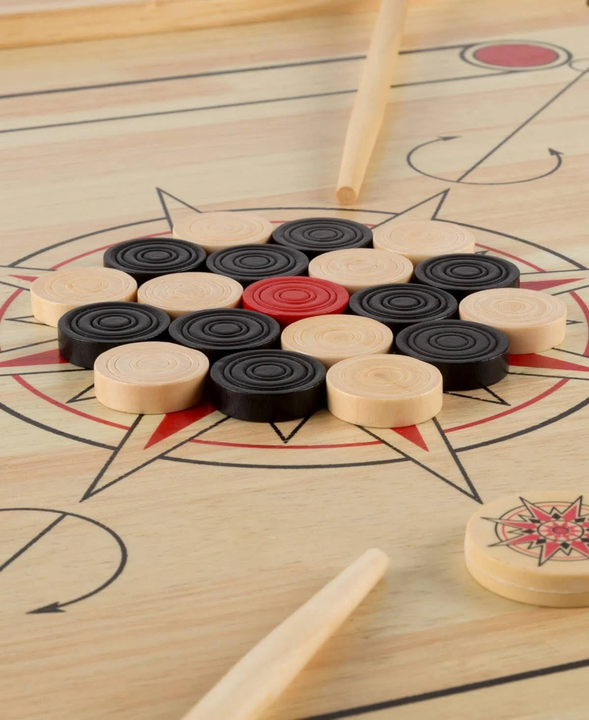 Carrom Board Game Classic Strike and Pocket Table P711001