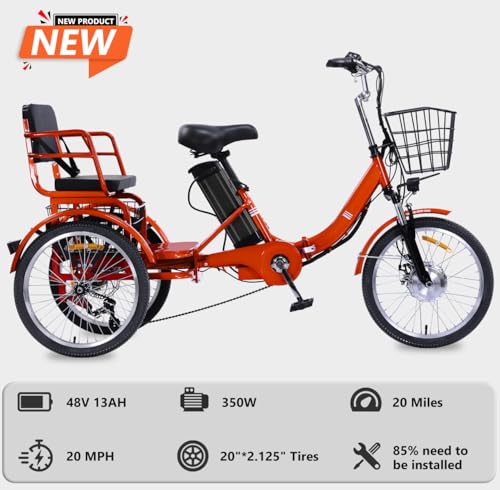 Adult Electric Tricycle 3 Wheel Bike Q8526