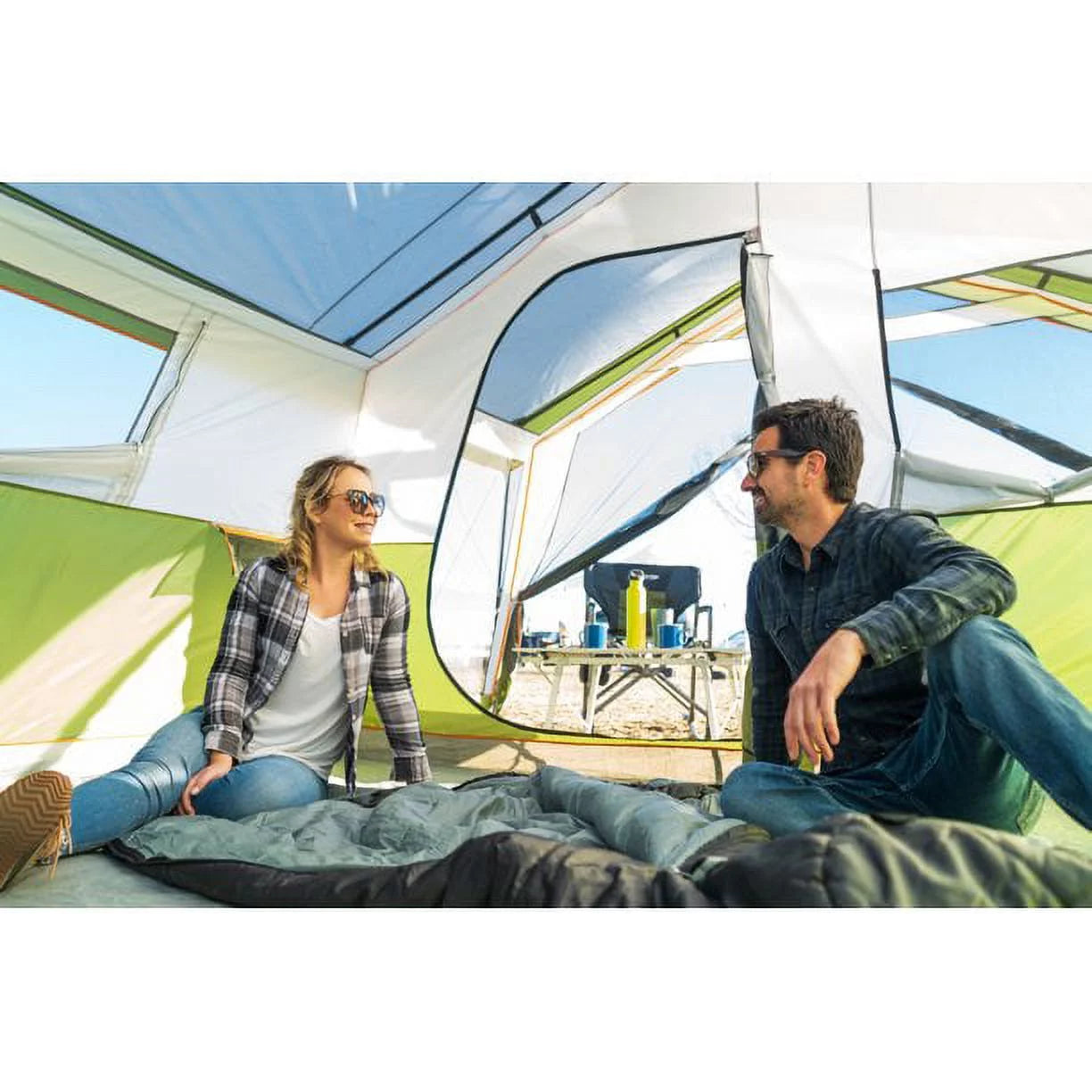 8-Person Family Cabin Tent with Screen Porch, Green V660